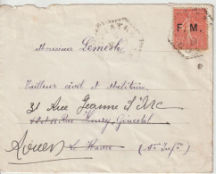 Lettre En Franchise FM 6 Oblitération 1934 Corse - Sellos De Franquicias Militares