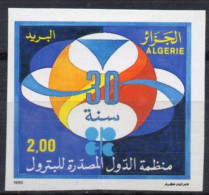 ALGERIA ALGERIE 1990 - MNH - IMPERF - Non Dentelé - 30th Anniv. OPEC Petrolium - Pétrole Energy - Erdöl - Energie - Oil - Aardolie