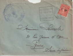 Lettre En Franchise Gendarmerie FM 6 Oblitération 1934 Ouistreham (état Voir Scan) - Military Postage Stamps