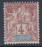 Diego-Suarez N° 27 X Type Groupe : 4 C. Lilas-brun Sur Gris Trace De Charnière Sinon TB - Unused Stamps
