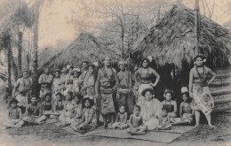 Océanie - SAMOA - Gebrüder Marquardt's Völkerschaftliche Schaustellung Die Samoaner - Dorfansicht - Mitte Fürst Tamasese - Samoa