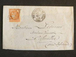 AV20 FRANCE EMIS. DE BORDEAUX N°48 SUR  LETTRE  INCOMP. 1873  NEUCHATEL A LAFEUILLIE ++AFF. PLAISANT    + - 1870 Uitgave Van Bordeaux