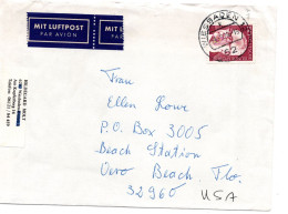 65036 - Bund - 1975 - 150Pfg Heinemann EF A LpBf WIESBADEN -> Vero Beach, FL (USA) - Lettres & Documents