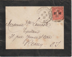 Lettre En Franchise FM 6 Oblitération 1933 Montfort à Evreux (27) - Timbres De Franchise Militaire