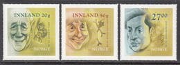 2020 Norway Authors Writers Books Literature Complete Set Of 3 MNH @ BELOW FACE VALUE - Nuevos