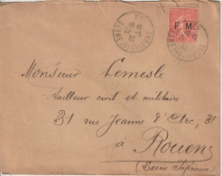 Lettre En Franchise FM 6 Oblitération 1933 Ry (76) - Military Postage Stamps