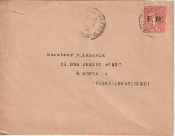 Lettre En Franchise FM 6 Oblitération 1933 Fauville En Caux (76) - Militaire Zegels