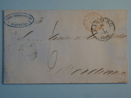 AV20 GERMANY    BELLE LETTRE   RR 1851   HAMBURG A BORDEAUX  FRANCE ++AFF. INTERESSANT    + - Hamburg (Amburgo)