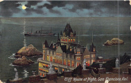 ETATS-UNIS - California - San Francisco - Cliff House At Night - Carte Postale Ancienne - Other & Unclassified