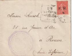 Lettre En Franchise Gendarmerie FM 6 Oblitération 193? Die - Military Postage Stamps