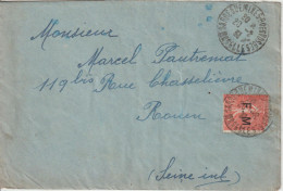 Lettre En Franchise FM 6 Oblitération 1931 Sarreguemines Avec Vignette Au Verso - Sellos De Franquicias Militares
