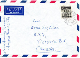 65047 - Bund - 1971 - 90Pfg Gr.Bauten EF A LpBf KOENIGSWINTER -> Victoria, BC (Canada) - Covers & Documents