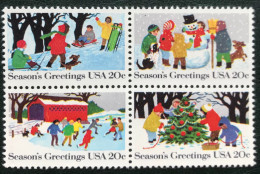 USA - C16/23 - MNH - 1982 - Michel 1607#1610 - Kerstmis - Ungebraucht