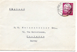 65057 - Bund - 1955 - 40Pfg Heuss I EF A Bf HAMBURG -> Grossbritannien - Storia Postale