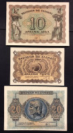 Delcampe - Grecia  Greece 3 Banknotes Drachmai 1944 KM#322 + 325 + 1945 Pick#321  Lotto 3187 - Grèce