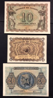 Grecia  Greece 3 Banknotes Drachmai 1944 KM#322 + 325 + 1945 Pick#321  Lotto 3187 - Grèce