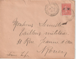 Lettre En Franchise FM 6 Oblitération 1933 La Mailleraye Sur Seine (76) - Militaire Zegels