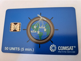 USA  / COMSAT / CHIP CARD  50 UNITS 5  MINUTES COMSAT : COM  A 50u COMSAT(ctrl 2020) USED   **13109** - Schede A Pulce