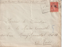 Lettre En Franchise FM 6 Oblitération 1933 Etretat (76) - Militärische Franchisemarken