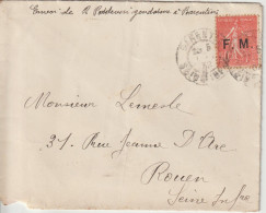 Lettre En Franchise FM 6 Oblitération 1932 Barentin (76) - Military Postage Stamps