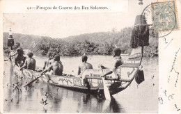 Océanie - SALOMON - Pirogue De Guerre Des Iles Solomon - Canoe - Précurseur Voyagé 1906 (voir Les 2 Scans) - Solomoneilanden