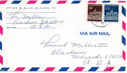 65070 - Bund - 1971 - 100Pfg Brandenburger Tor MiF A LpBf HEIDELBERG -> Alarkson, NE (USA) - Covers & Documents