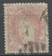 Espagne - Spain - Spanien 1870 Y&T N°105a - Michel N°99 (o) - 10m Allégorie De L'Espagne - Usati