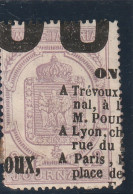 ///   FRANCE  ///    Timbre Journaux N° 7 ---  2cts Bleu Côte 25€ - Journaux