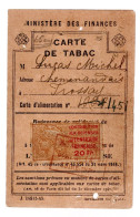 Frossay. Carte De Rationnement De Tabac. 7/11/1946. Carte Avec Timbre Fiscal De L'Entr'aide Française, 20F Bistre-rouge - Documents