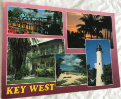 Usa Key West 1992  5 Vues Plage Phare Maison Coloniale Soleil Couchant Petit Train - - Key West & The Keys