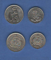 Dominicana Republica 5 + 10 Centavos 1989 South America Sudamerica Native Culture Typological Coins - Dominicana