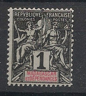 MADAGASCAR - 1896 - N°Yv. 28 - Type Groupe 1c Noir  - Neuf Luxe ** / MNH / Postfrisch - Neufs