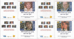 Belgium - XL-Call - 4 Famous People Different Prepaids, Uncut Used - Cartes GSM, Recharges & Prépayées