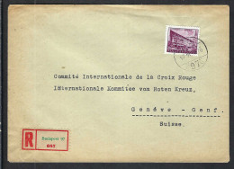 HONGRIE 1957: LSC Rec. De Budapest Pour La Croix-Rouge De Genève - Storia Postale