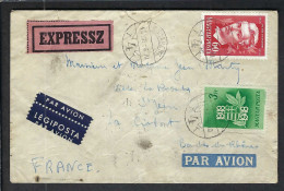 HONGRIE 1957: LSC Rec. P.A. Par Exprès De Budapest Pour La Croix-Rouge De Genève - Covers & Documents