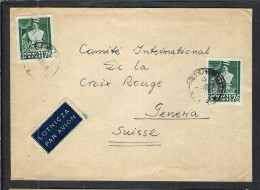 POLOGNE 1957: LSC P.A. De Varsovie Pour La Croix-Rouge De Genève - Posta Aerea