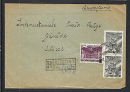 POLOGNE 1957: LSC P.A. De Olsztyn Pour La Croix-Rouge De Genève - Aviones