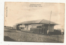 Cp, Chemin De Fer, La Gare  Avec Train , MAROC,  DAR-BEL-HAMRI, écrite 1915 - Estaciones Con Trenes