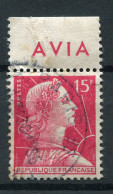 !!! 15 F MARIANNE DE MULLER AVEC BANDE PUB AVIA OBLITEREE - Used Stamps