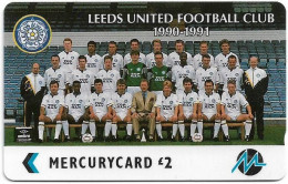 UK (Paytelco) - Football Clubs - Leeds United Team Photo - 4PFLC - 5.499ex, Used - [ 4] Mercury Communications & Paytelco