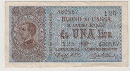 Regno D'Italia, Vittorio Emanuele III° - Buono Di Cassa A Corso Legale Da Una Lira -  Dec. 19 Agosto 1914 - Italia – 1 Lira