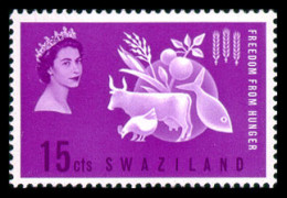 Swaziland, 1963, Freedom From Hunger, FAO, United Nations, MNH, Michel 183 - Swasiland (...-1967)