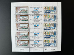 Côte D'Ivoire 1992 Mi. 1069 - 1070 ANNULE / CANCELED Centenaire Du Timbre-poste Journée Timbre Stamp Day On Stamp - Costa D'Avorio (1960-...)