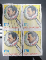 Rsm SAN MARINO 1979 PERSONAGGI LETTERATURA POLIZIESCA ELLERY QUEEN LIRE £ 170 USATO USED Usati - Blocchi & Foglietti