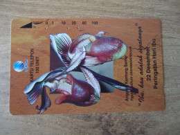 INDONESIA USED CARDS  FLOWERS ORCHIDS - Fleurs