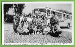 Caia - REAL PHOTO - Grupo De Excursionistas - Autocarro - Bus. Elvas. Portugal. - Portalegre