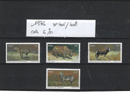 AFRIQUE DU SUD 1976  N° 405 / 408 ** ANIMAUX FAUNE COTE 6 € - Neufs