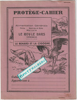 Vieux Papier :  Buvard - Protège Cahier: Fable La Fontaine : Le Renard Et La Cigogne ( Le Roy Le Bars , Tregomeur) - Dieren