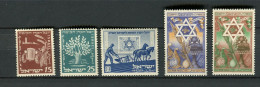 Israel - 1950-1951 - Mi 39/40; 59/61 - MNH ** No Tab - New Year 5711; Jewish National Fund - Cv € 3,70 - Nuovi (senza Tab)