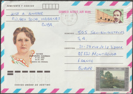 Cuba 1987. Entier Postal Enveloppe (sans Rabat). Haydée Santamaría Cuadrado, Bouffonne Terroriste Castriste - Covers & Documents